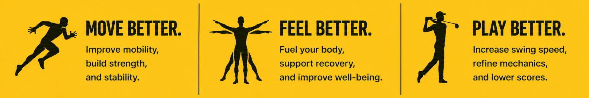 Fitness banner: Move, Feel, Play Better